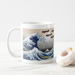 The Great Wave off Kanagawa + Zero Fighters Coffee Mug