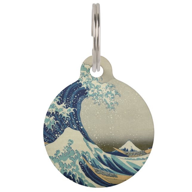 The Great Wave Pet Tag (Front)
