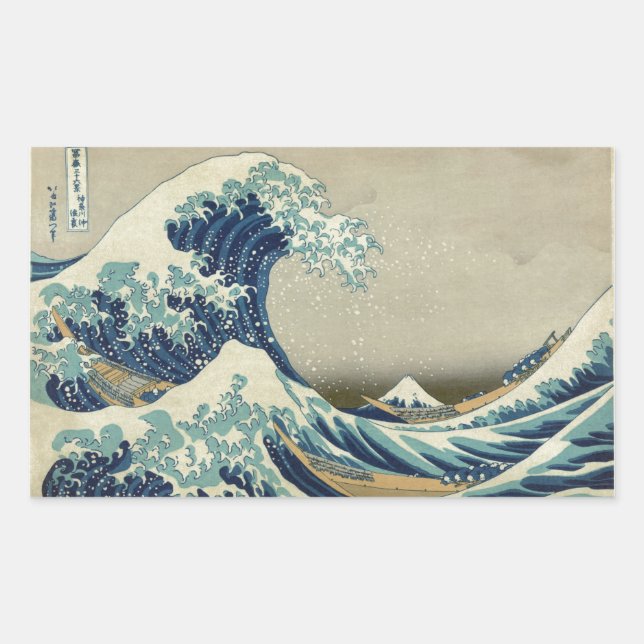 The Great Wave Rectangular Sticker (Front)