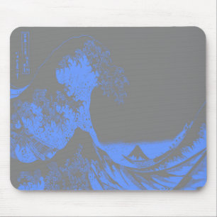 The Great Wave Seafoam Blue & Grey Mouse Mat