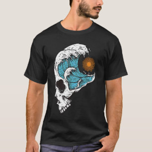 The Great Wave & Sun Big Wave Cool Graphics for T-Shirt