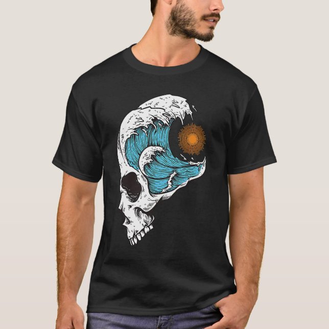 The Great Wave & Sun Big Wave Cool Graphics for T-Shirt (Front)