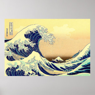 The Great Wave Thirty-six Views of Mt.Fuji   Poster
