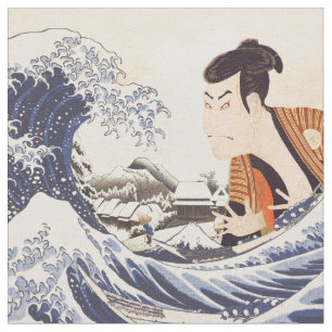 The Great Wave Ukiyoe Collages Fabric