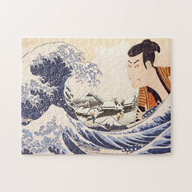 The Great Wave Ukiyoe Collages Jigsaw Puzzle (Horizontal)
