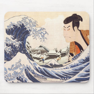 The Great Wave Ukiyoe Collages Mouse Mat