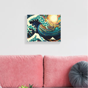 The Great Wave, wave off Kanagawa v1 Canvas Print