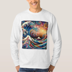 The Great Wave, wave off Kanagawa v3 T-Shirt