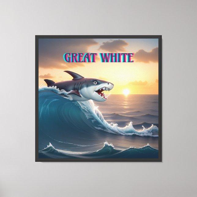 The Great White Shark Canvas Print (Front)
