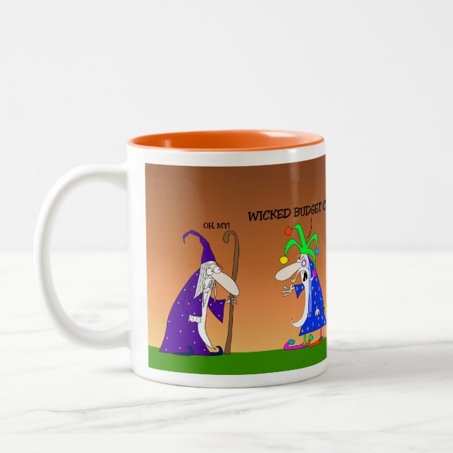 The Great Wizard accountant and the Jester Two-Tone Coffee Mug (Left)
