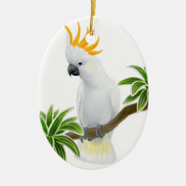The Greater Citron Cockatoo Ornament (Front)