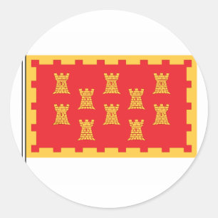 The Greater Mancunian Flag Classic Round Sticker