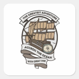 The Greatest Adventure Square Sticker