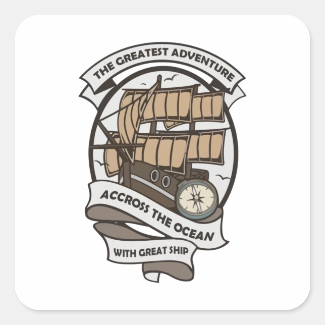 The Greatest Adventure Square Sticker (Front)