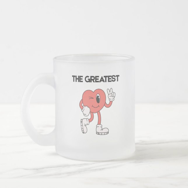 The Greatest Coffee Mug- Frosted Glass Frosted Glass Coffee Mug (Left)