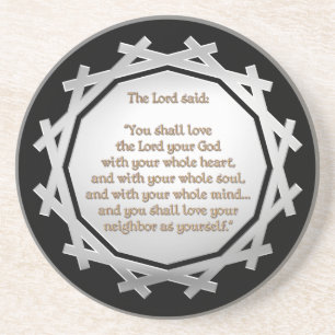 The Greatest Commandment Coaster