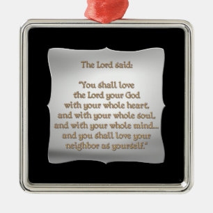 The Greatest Commandment Metal Tree Decoration