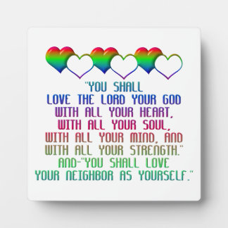 The Greatest Commandment Plaque