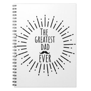 The Greatest Dad Ever Vintage Moustache Notebook