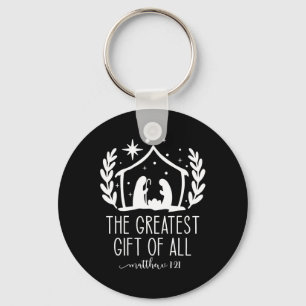 The Greatest For All Christmas Nativity Jesus Chri Key Ring
