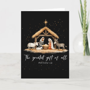 The Greatest Gift For All Christmas Nativity Jesus Card