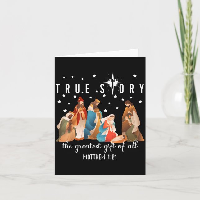 The Greatest Gift For All Christmas Nativity Jesus Card (Front)