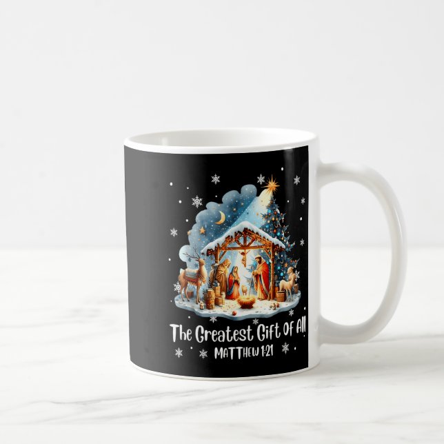 The Greatest Gift For All Christmas Nativity Jesus Coffee Mug (Right)