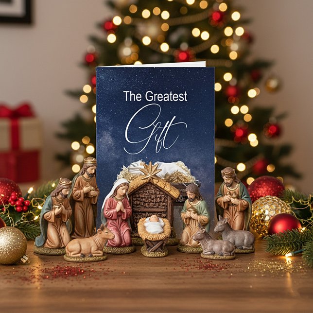 The greatest Gift manger Christian Holiday Card (Creator Uploaded)