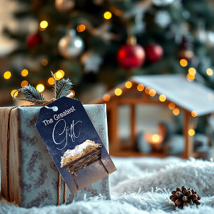 The greatest Gift manger Christian Tags