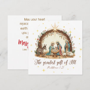 The Greatest Gift of All” Nativity Christmas Card 