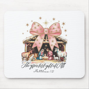 The Greatest Gift Of All Nativity Jesus Christian  Mouse Mat