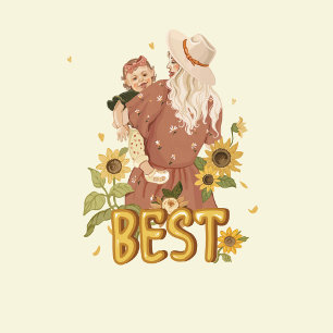 "The Greatest Mum of All Time Boho Style" Cushion