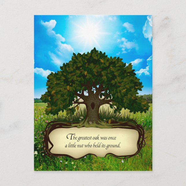 The greatest oak was once a little nut who... postcard (Front)
