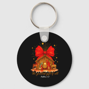 The Greatest Of All Christmas Nativity Scene Jesus Key Ring