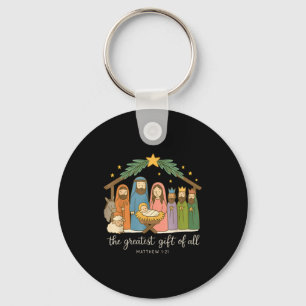The Greatest Of All Nativity Jesus Christian Chris Key Ring