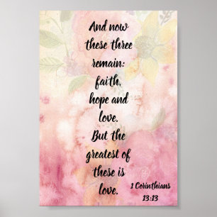 The Greatest of These is Love Christian Poster