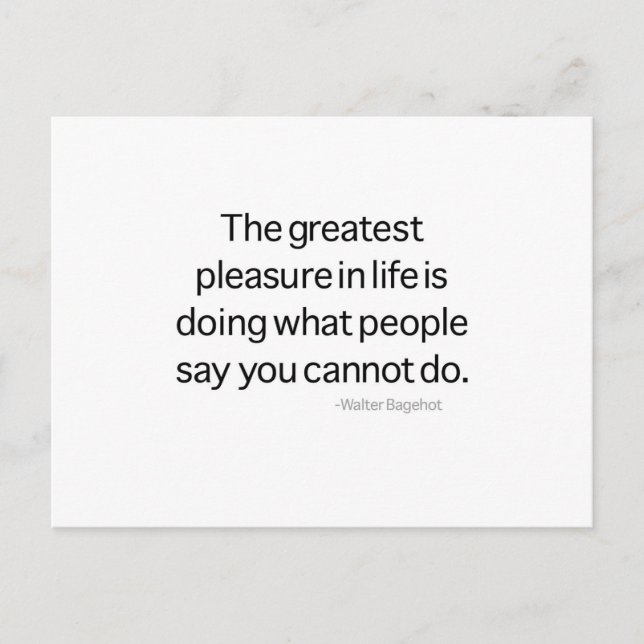 The Greatest Pleasure Postcard (Front)
