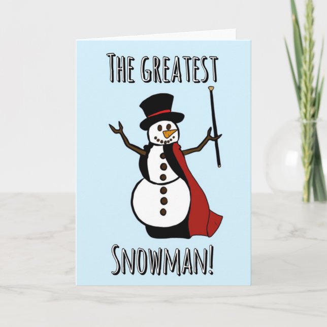 The greatest snowman Christmas card (Front)