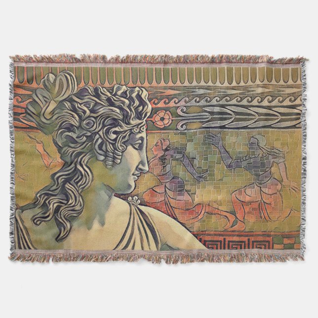 The Greece Goddess Throw Blanket (Front)