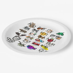 The Greek Alphabet Letters Words & Pictures Paper Plate
