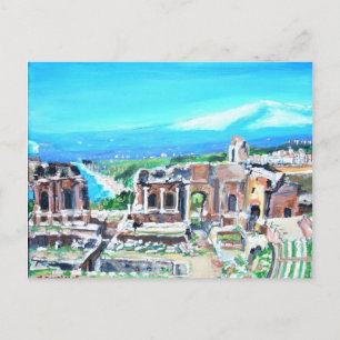 The Greek Theatre in Taormina Postcard