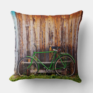The Green Bicycle 1 Pillow