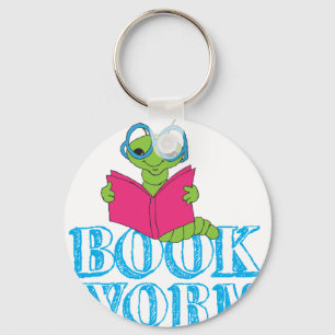 The Green Brilliant Cartoon Bookworm Book Worm Key Ring