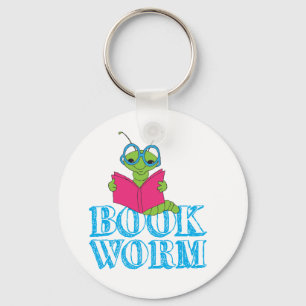 The Green Brilliant Cartoon Bookworm Book Worm Key Ring