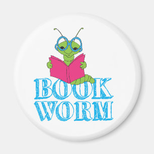 The Green Brilliant Cartoon Bookworm Book Worm Magnet