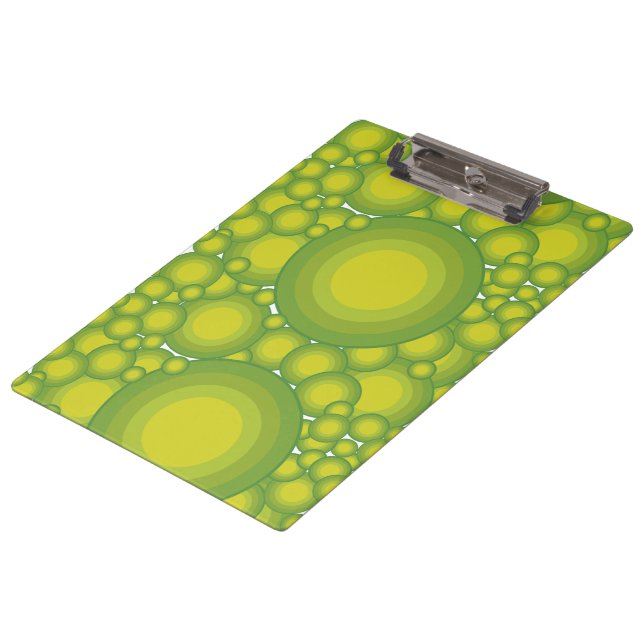 The Green bubbles Clipboard (Angled)