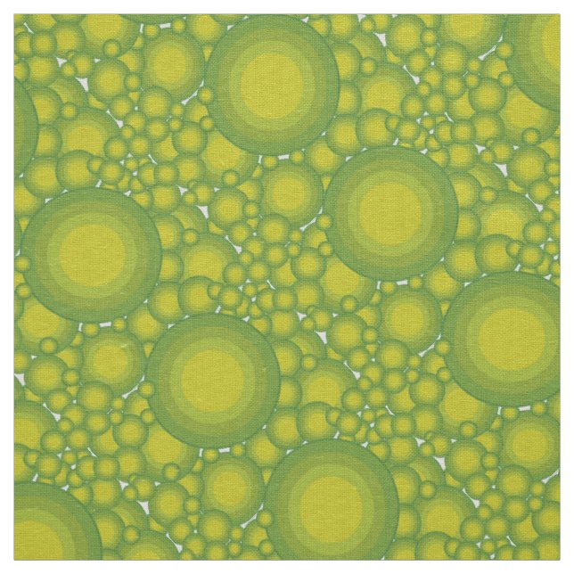 The Green bubbles Fabric (Swatch)