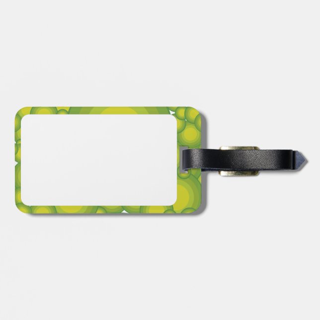 The Green bubbles Luggage Tag (Back Horizontal)