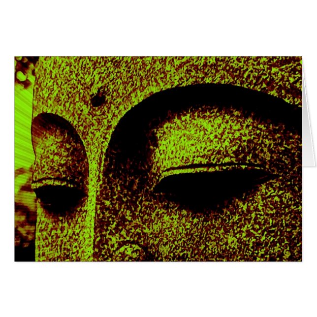 The Green Buddha Card (Front Horizontal)