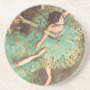 The Green Dancer by Edgar Degas, Vintage Ballet Coaster